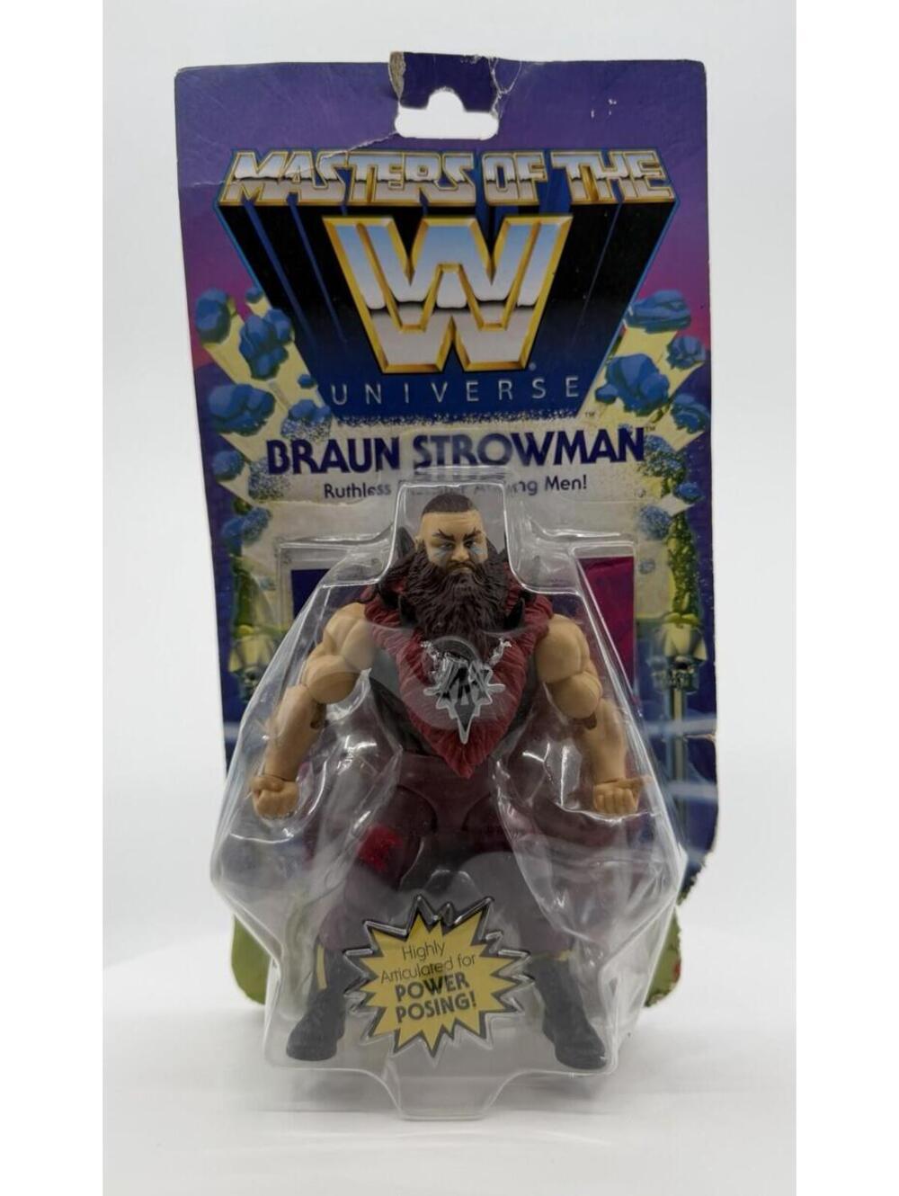 Mattel Braun Strowman Masters of The WWE Universe 2020 Hasbro Figure Damaged Box